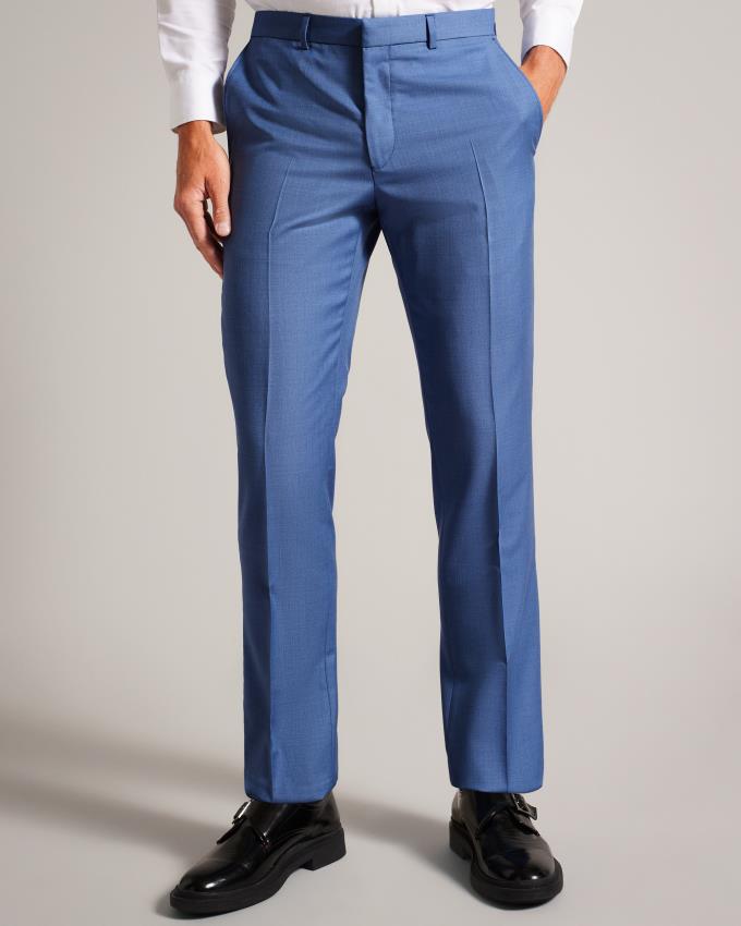 Pantalon Ted Baker Wool Suit Bleu Homme | EWA-79872869